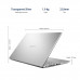 Asus Intel Core i3-10th Gen Laptop(i3-1005G1/4 GB/512GB SSD/15.6"FHD/ Win 10 Home/Integrated Graphics/Transparent Silver)
