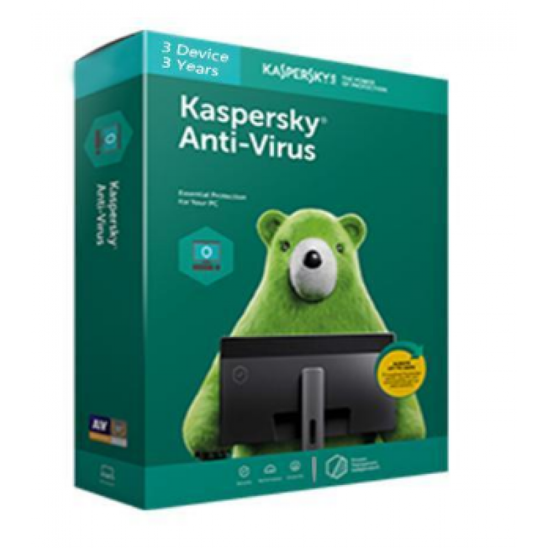 Kaspersky Antivirus 3 User - 3 Year(Single Key)