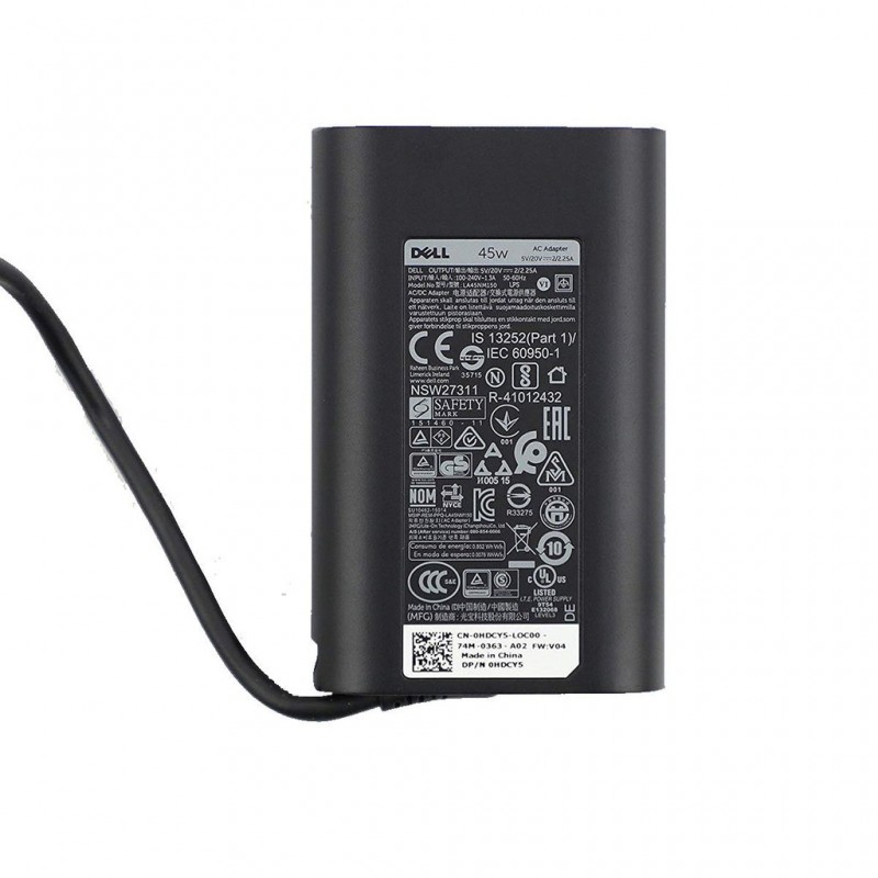 Dell Original 45W 20V USB Type C Laptop Charger Adapter
