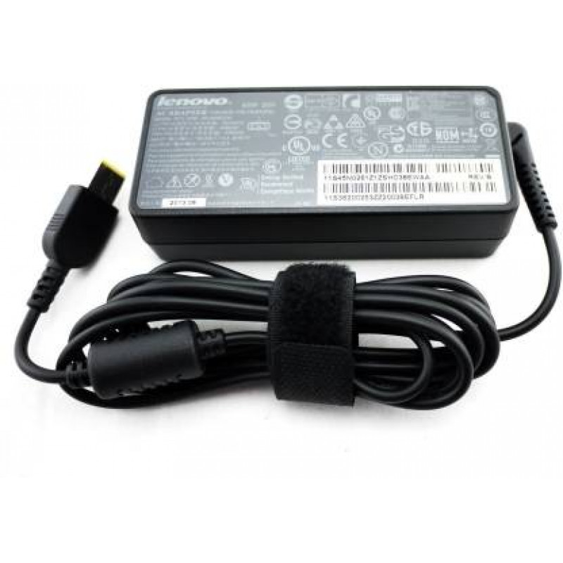 Lenovo 65W Laptop Adapter/Charger with Power Cord (Slim Tip Rectangular pin)