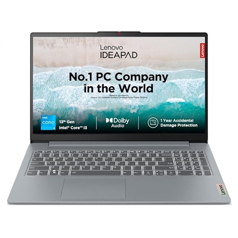 Lenovo IdeaPad Slim 3 Intel Core i3-1305U (8GB/512GB SSD/Win 11/Office 2021/Alexa built-in/3 month Game Pass/Arctic Grey/1.37Kg), 82X60013IN