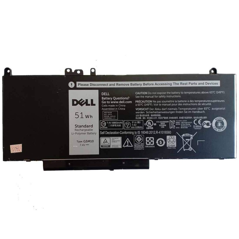 Dell Latitude E5450 / E5550 4-cell 51Wh Laptop Battery - G5M10