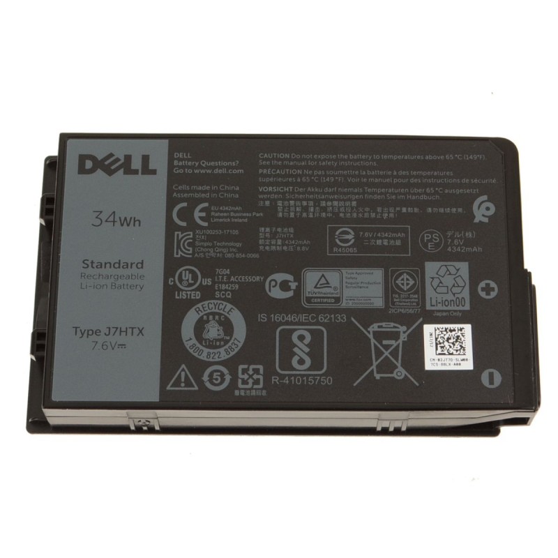 New Dell Latitude 7202 Rugged 2-cell 34Wh Original Laptop Battery - J7HTX