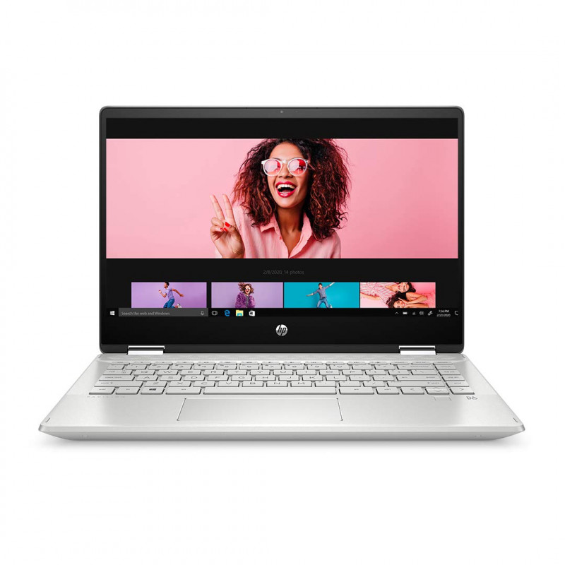 HP Pavilion x360 Touchscreen 2-in-1 FHD 14-inch i3-10th Gen(8GB/512 SSD/Windows 10/Ms Office-2019/Mineral Silver)