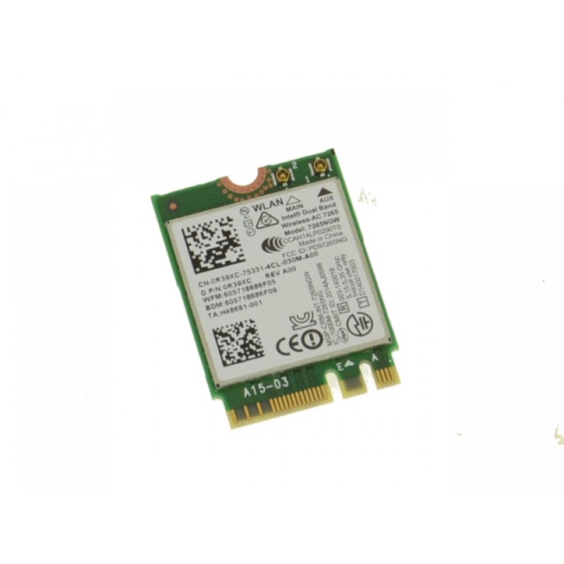 Dell Inspiron 11 (3148) Intel Wireless 7265 WLAN WiFi + Bluetooth Card - R39XC