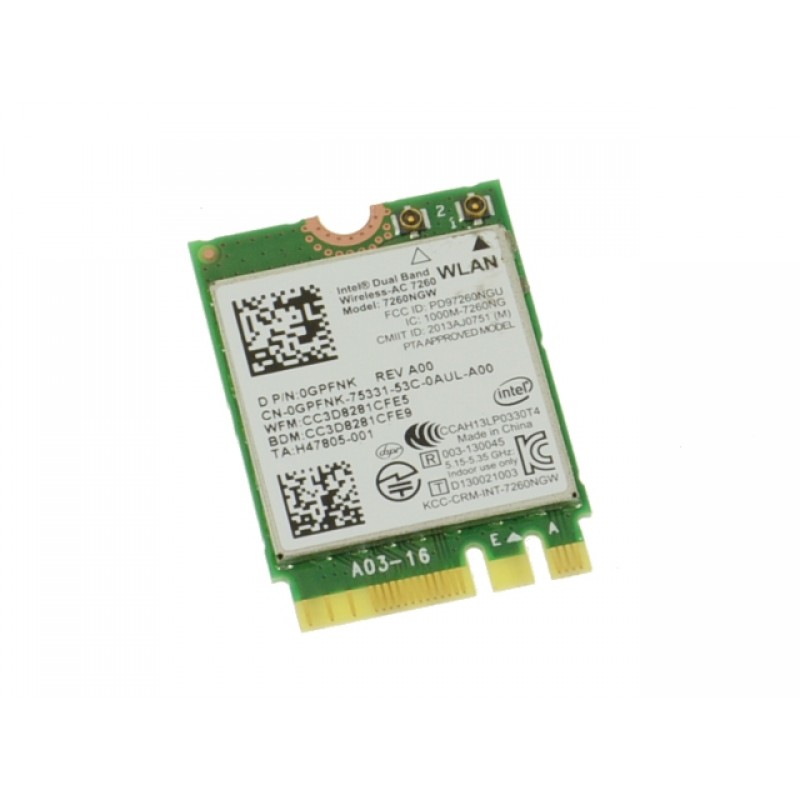 Dell Inspiron 14 (5448) Wireless 7260 WLAN WIFI Card - GPFNK